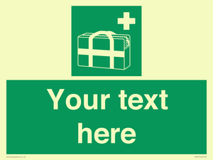 Custom sign safe condition Medical grab bag